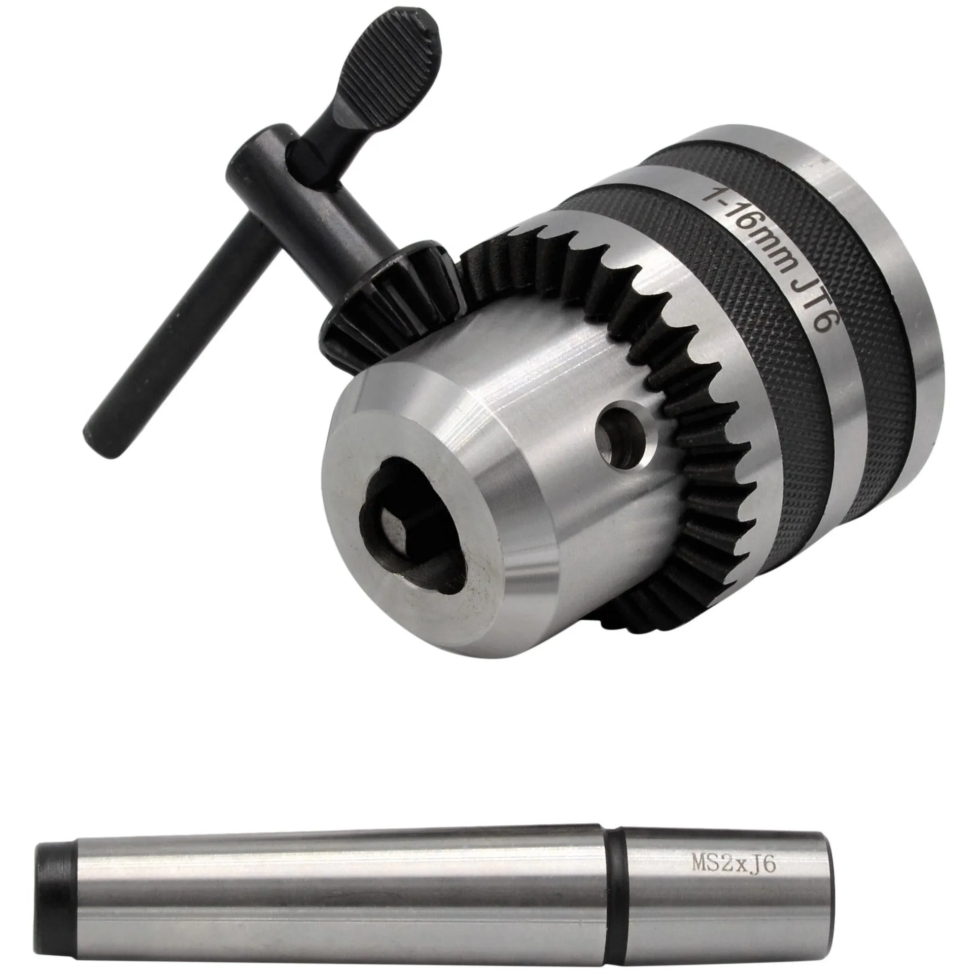 1-16mm Key Drill Chuck includes JT6 MT2 M10 Drawbar Arbor