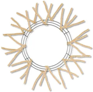 15"Wire, 25" OAD Pencil Work Wreath: Wreath - Burlap  XX7504W4