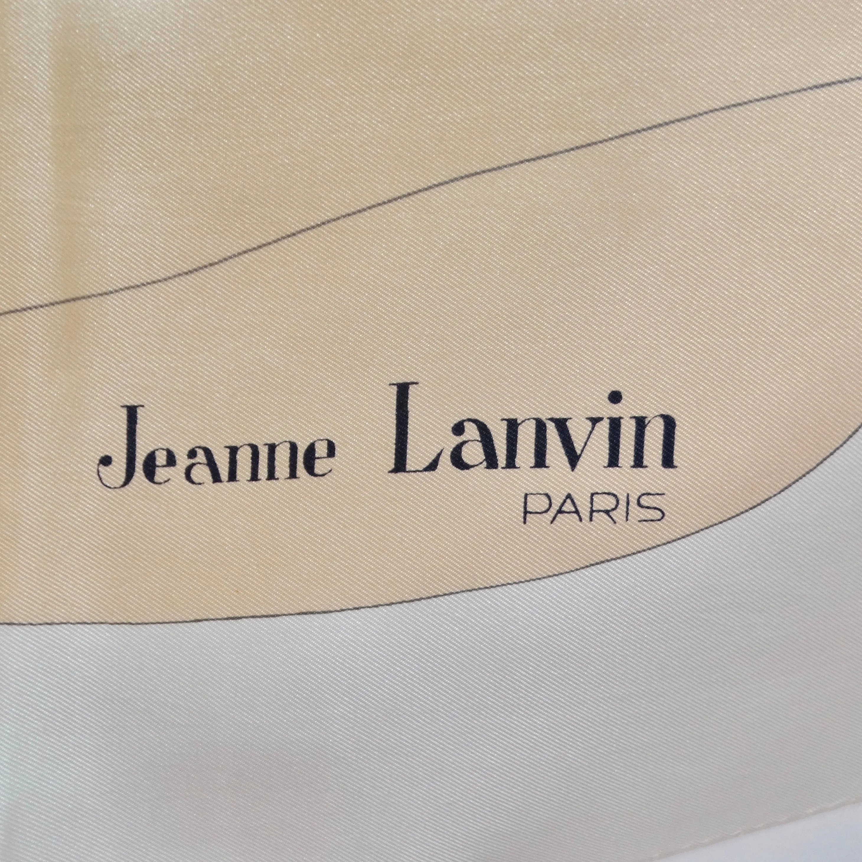 1970s Lanvin Floral Silk Scarf