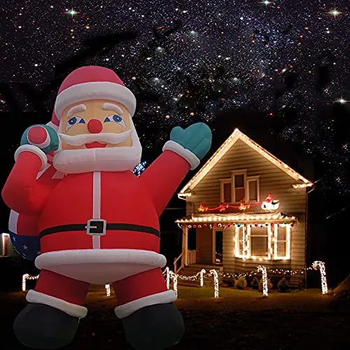 26Ft Giant Christmas Inflatables, Inflatable Santa Claus with Blower Christmas Decorations Outdoor Yard Outdoor Christmas Decorations for Holiday/Party/Christmas/Garden