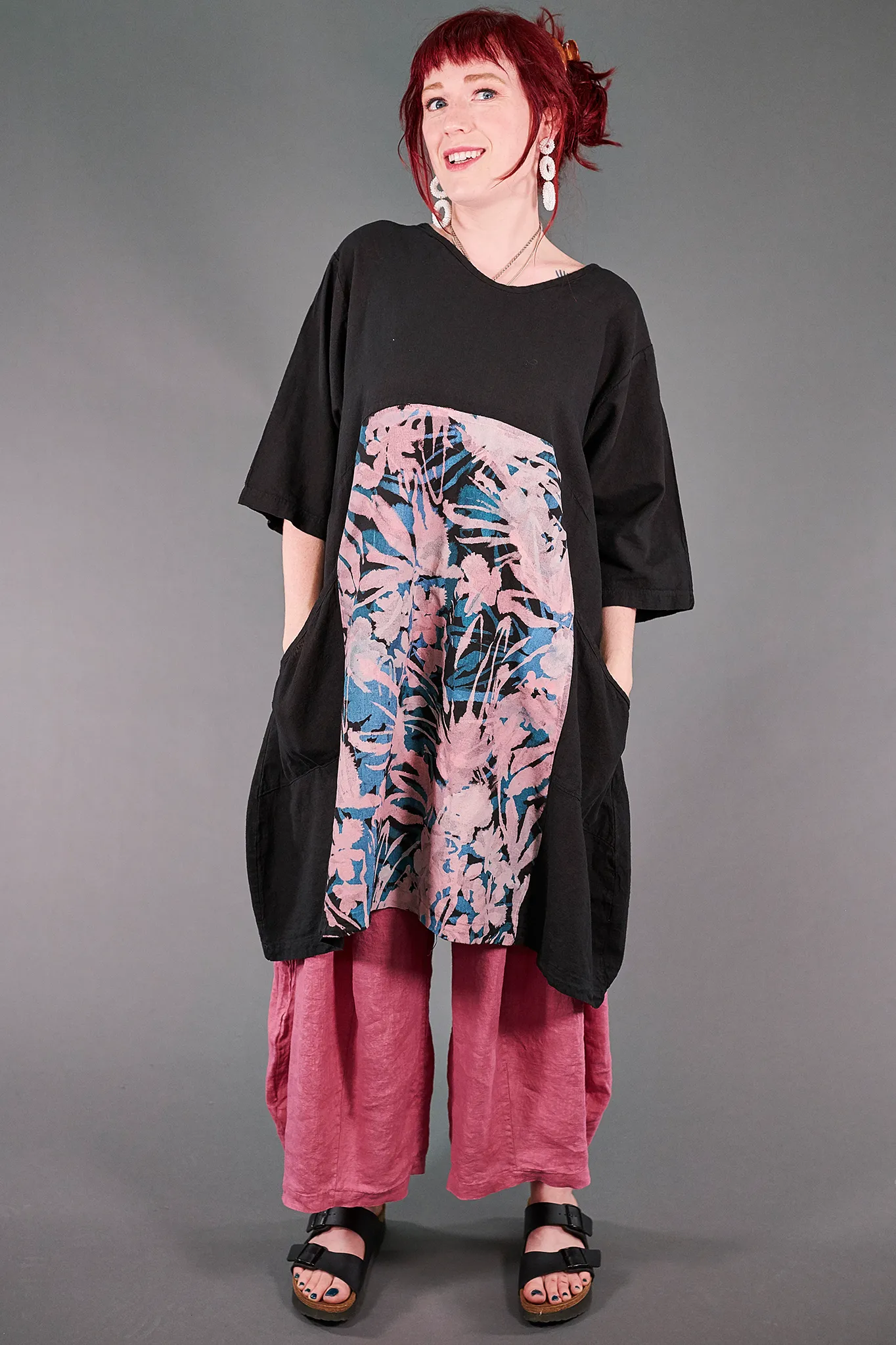 3296 Crop Linen Billow-Bloom-U