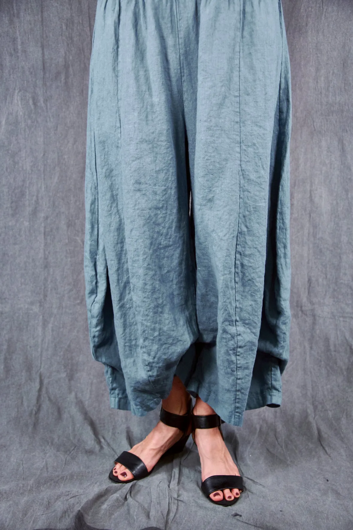 3296 Crop Linen Billow Pant-La Mer-U