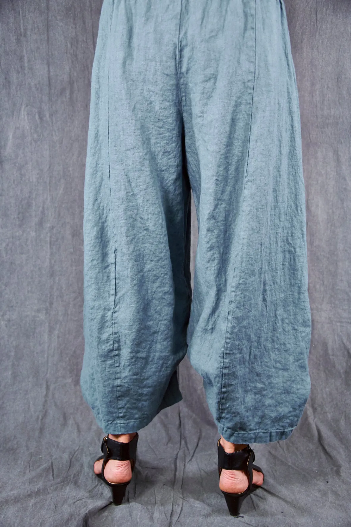 3296 Crop Linen Billow Pant-La Mer-U