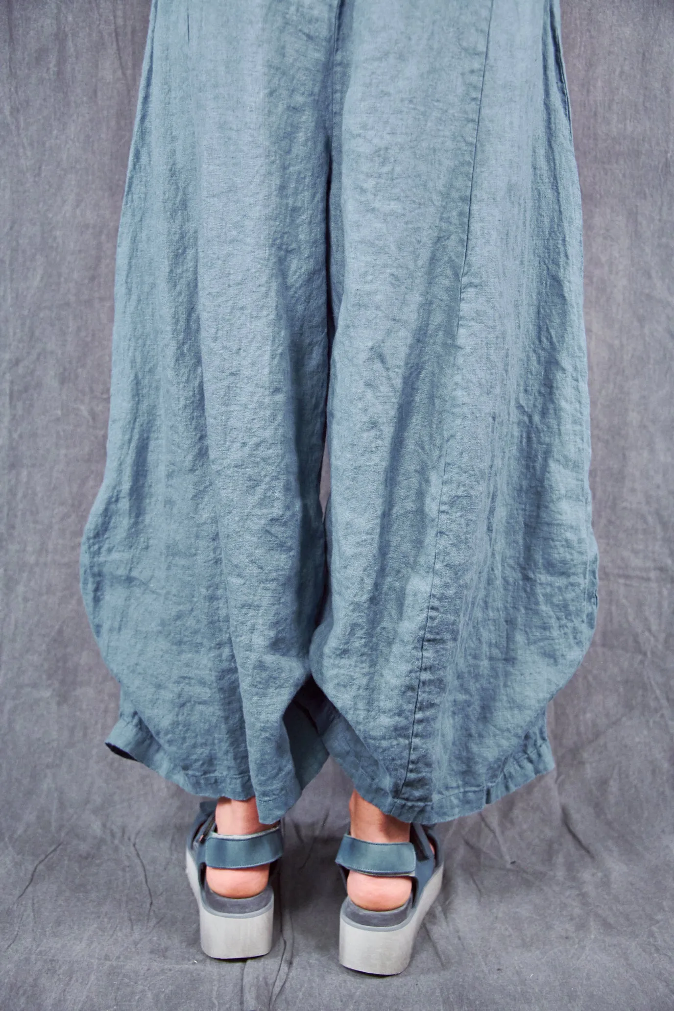3296 Crop Linen Billow Pant-La Mer-U