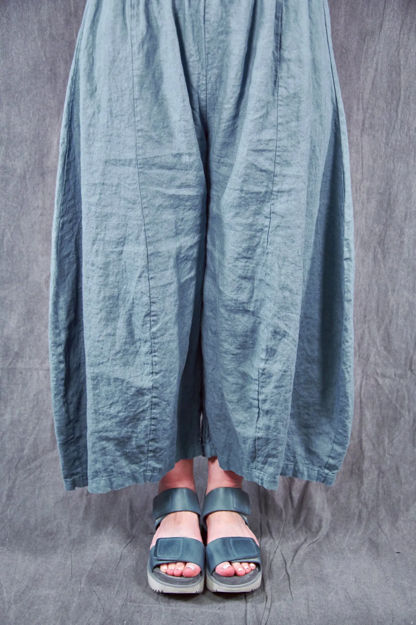 3296 Crop Linen Billow Pant-La Mer-U