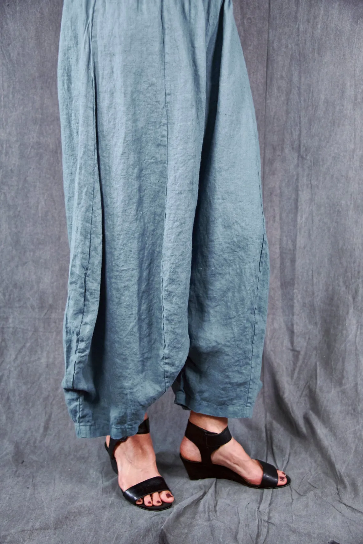 3296 Crop Linen Billow Pant-La Mer-U