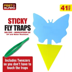 41 Piece Sticky Fly Traps for Indoor or Outdoor Use