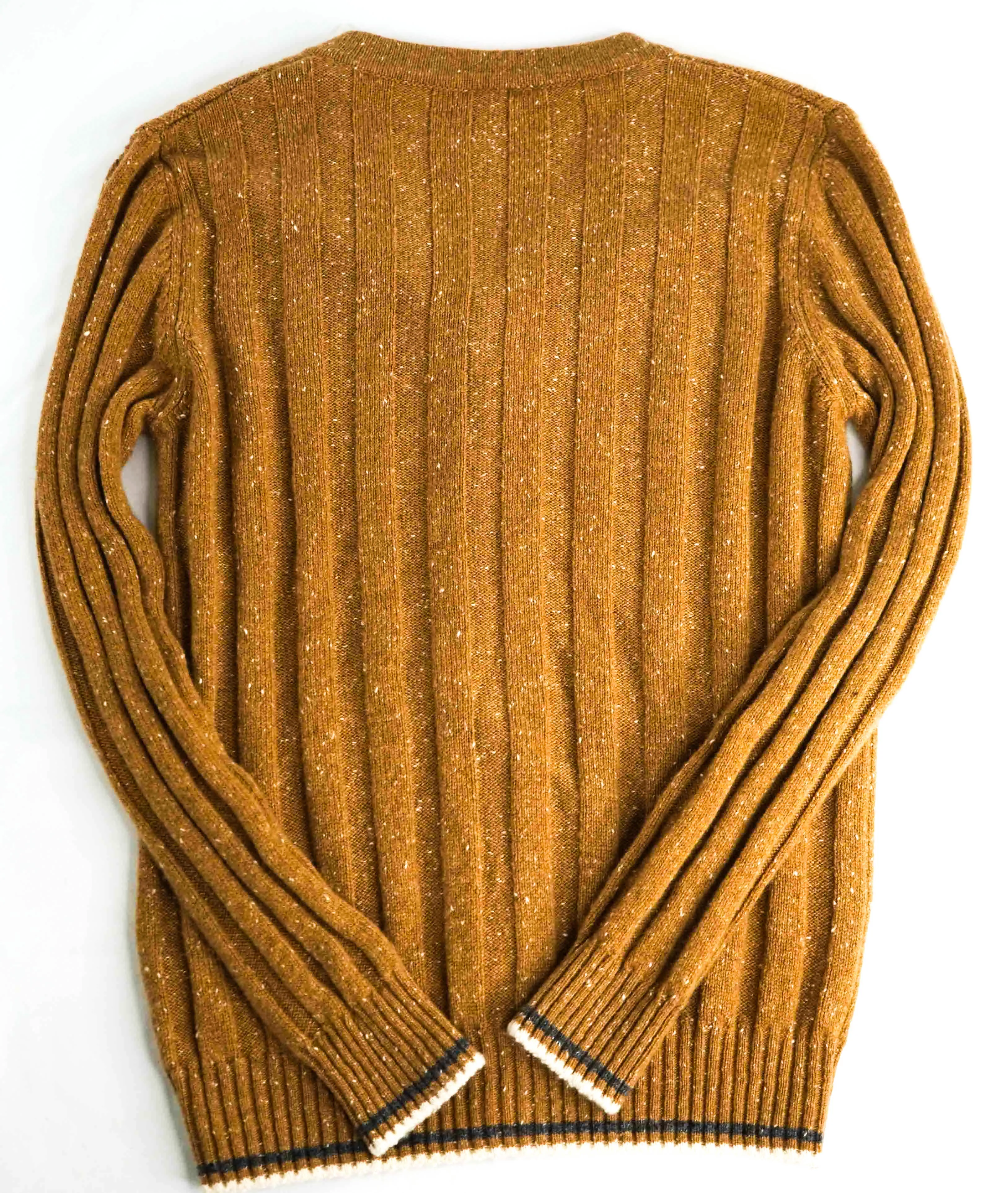 $845 ELEVENTY - *PURE CASHMERE* Brown Fleck MOP Cardigan Sweater - M