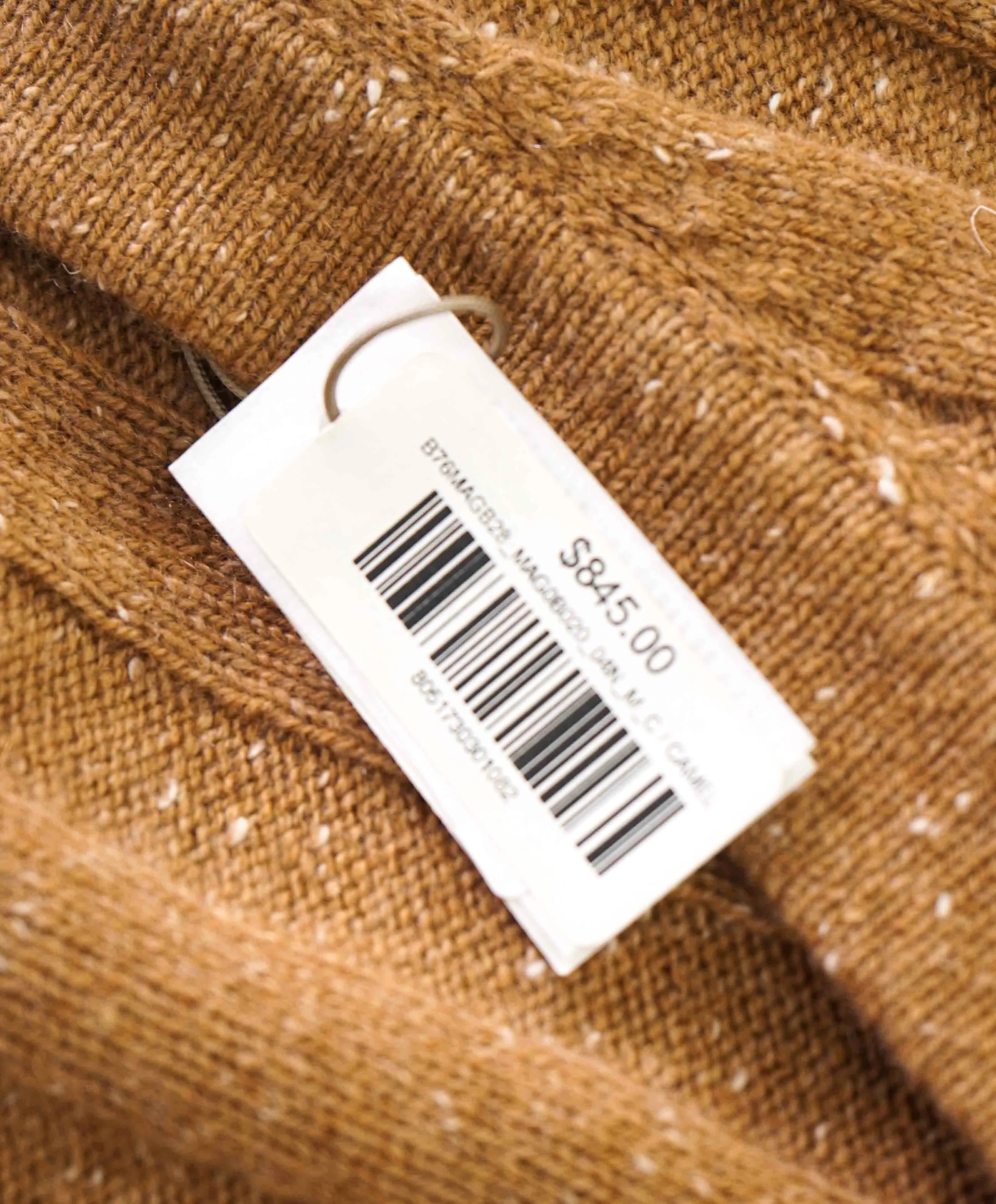 $845 ELEVENTY - *PURE CASHMERE* Brown Fleck MOP Cardigan Sweater - M