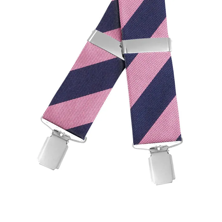 Academy Pink/Navy - Braces/Suspenders