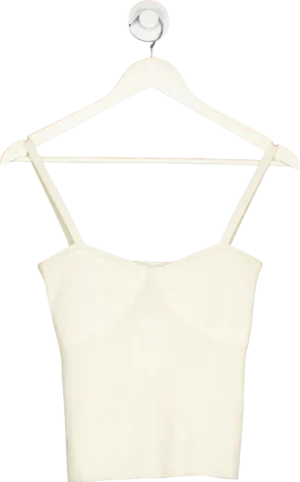 almada label Cream Merino Wool-cashmere Liv Top UK S