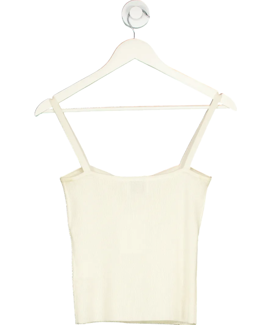 almada label Cream Merino Wool-cashmere Liv Top UK S