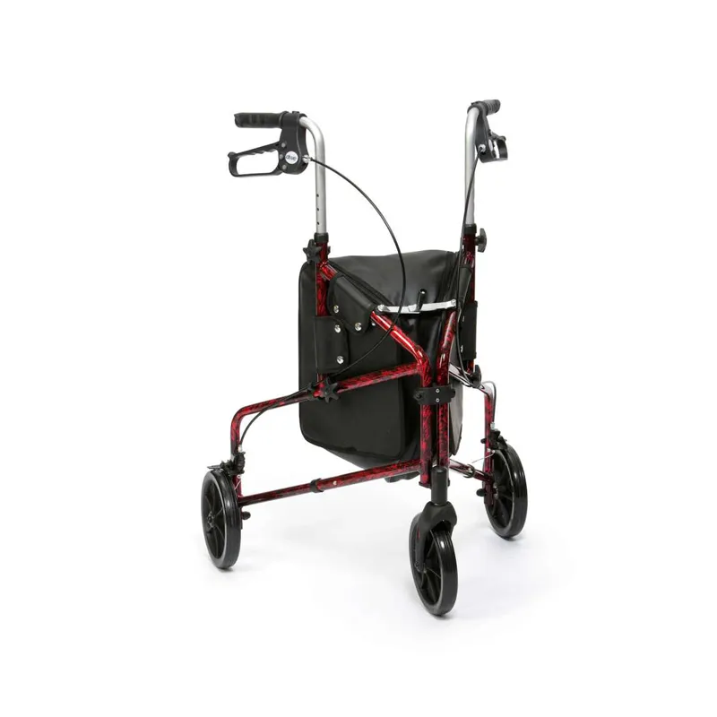 Aluminium Tri Walker with Bag | Red Flame