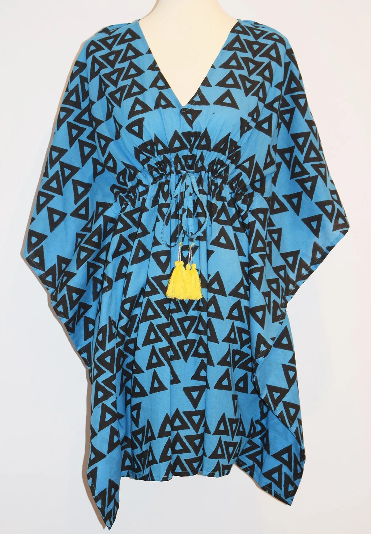 Amisha Short Kaftan | Triangles Azure