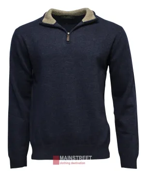Ansett Gold Luxury Wool Cashmere Half Zip Knit