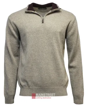 Ansett Gold Luxury Wool Cashmere Half Zip Knit