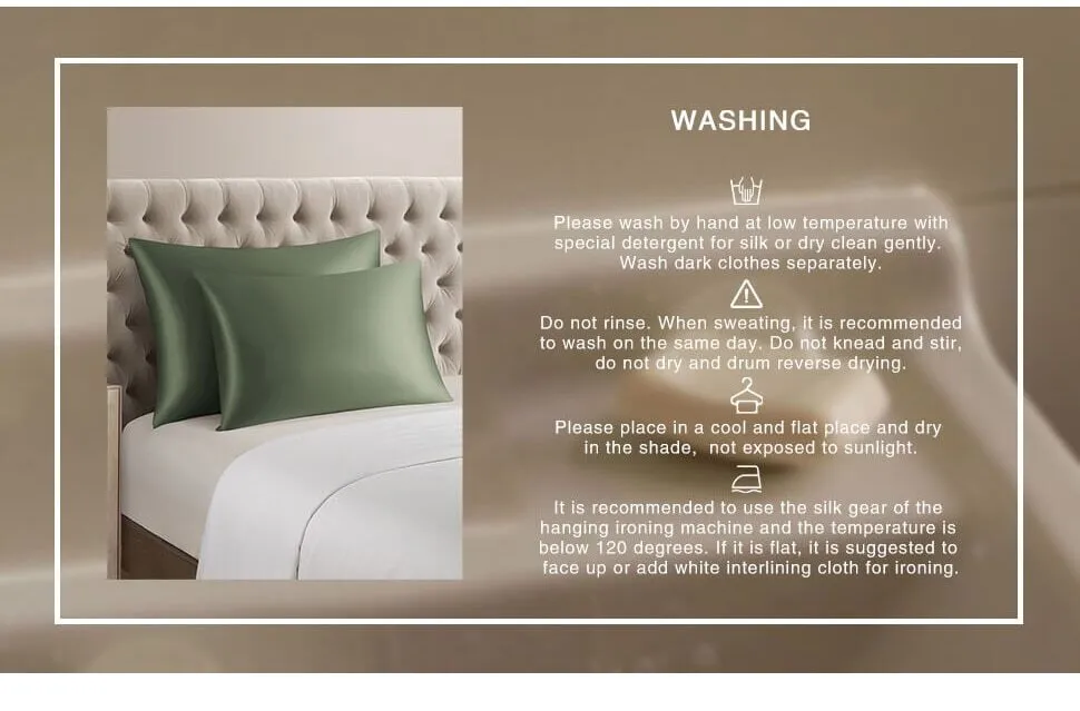 Anyhouz Pillowcase 50x75cm Light Gray Natural Mulberry Silk For Comfortable And Relaxing Home Bed - Queen Size Pillowcase