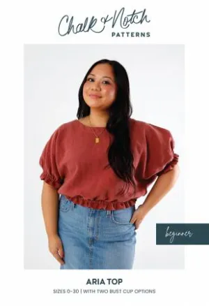 Aria Top Pattern -- Chalk & Notch