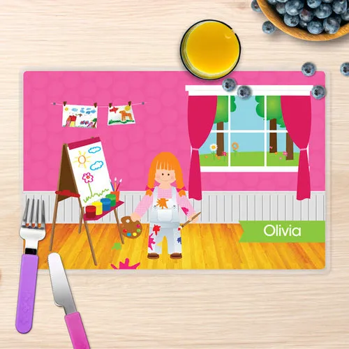 Artist at Work Personalized Kids Placemat