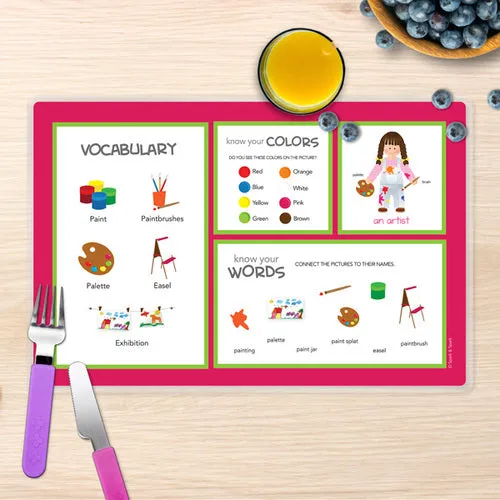 Artist at Work Personalized Kids Placemat