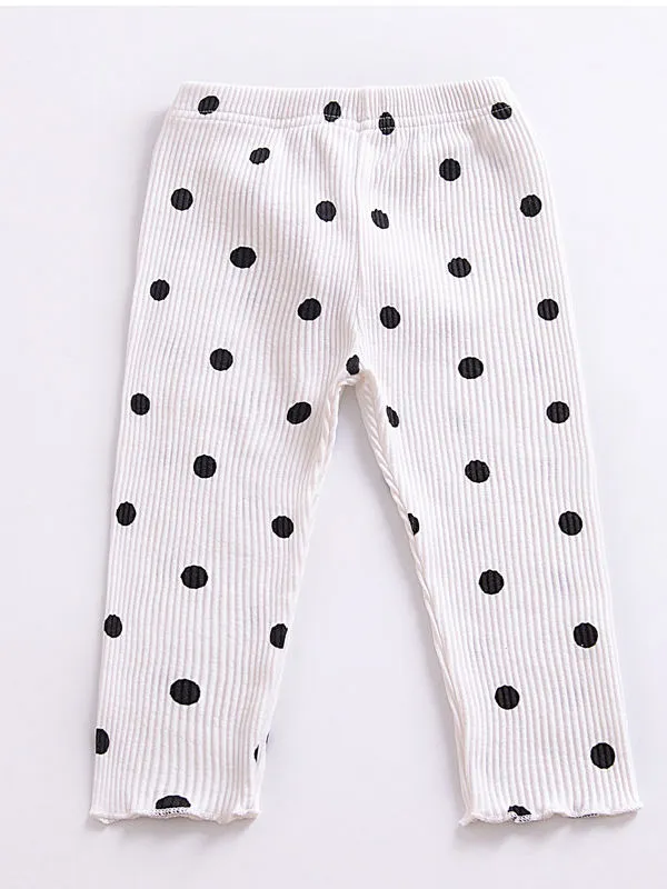 Baby Toddler Girl Dots Leggings Autumn -2 Pack
