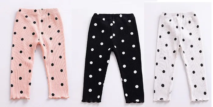 Baby Toddler Girl Dots Leggings Autumn -2 Pack