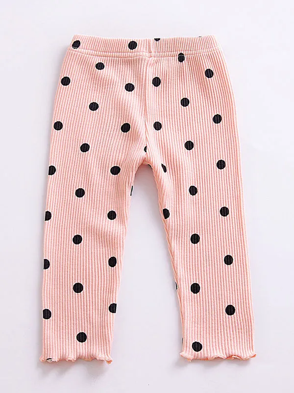 Baby Toddler Girl Dots Leggings Autumn -2 Pack