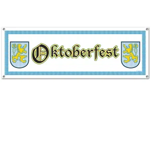 Beistle Oktoberfest Indoor-Outdoor Banner 5' x 21 in  (1/Pkg) Party Supply Decoration : Oktoberfest
