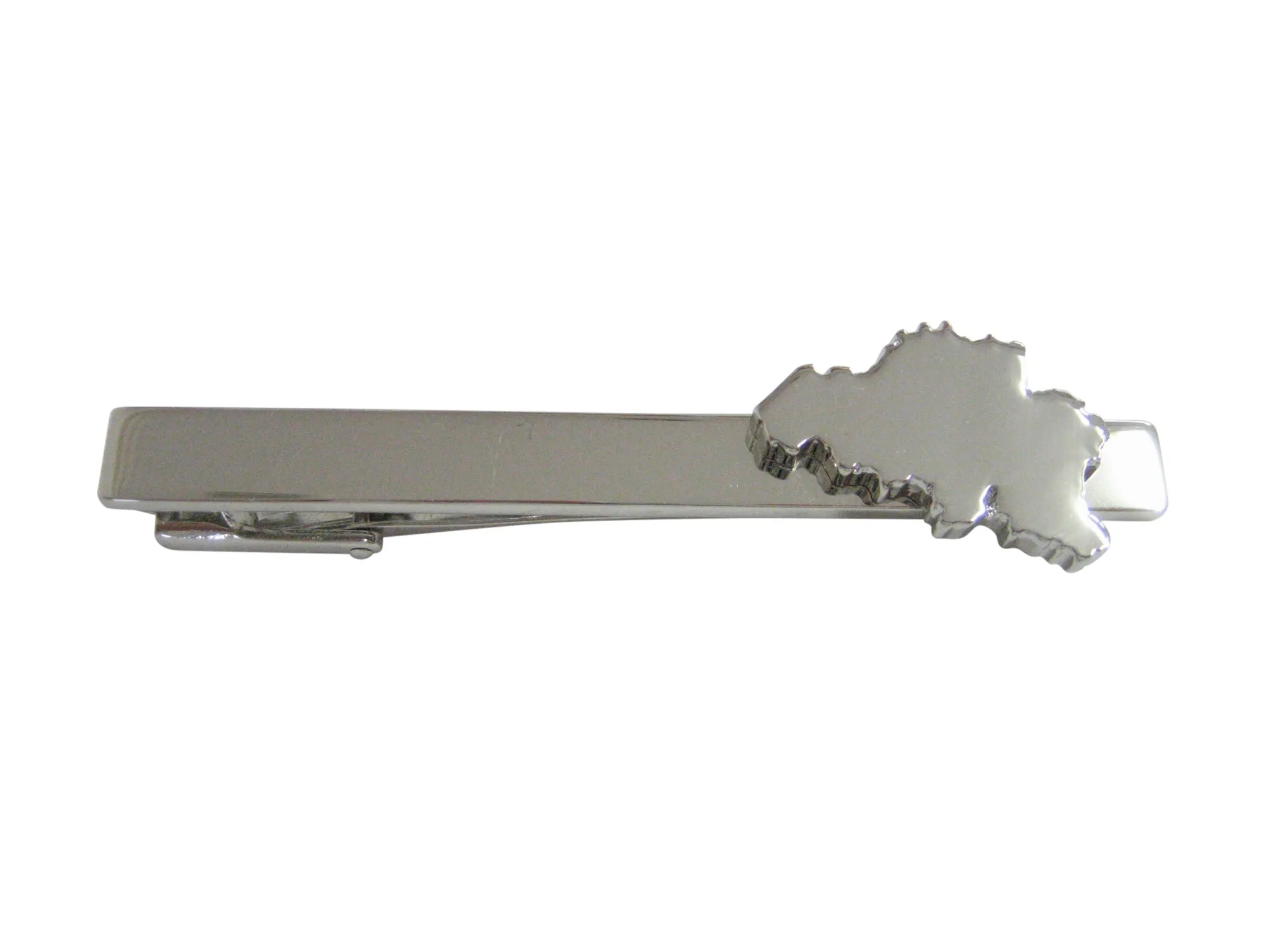 Belgium Map Shape Square Tie Clip