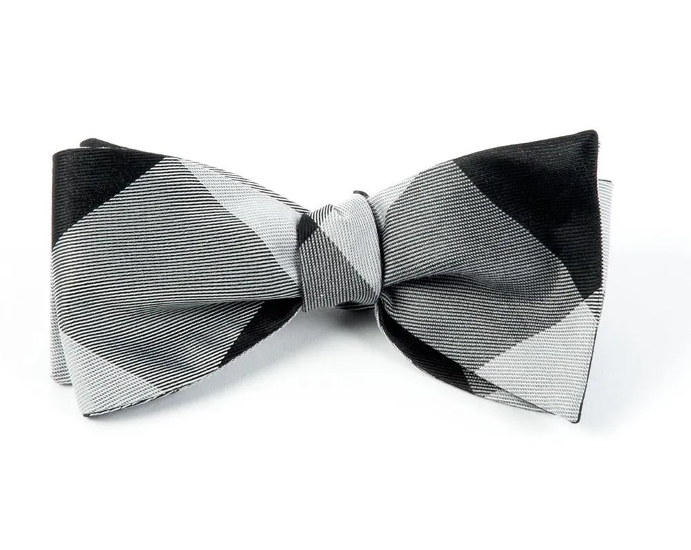 Black Bison Plaid Bow Tie