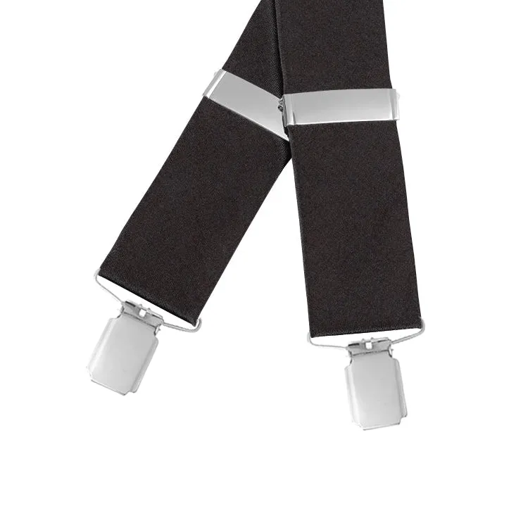 Black Charmeuse - Suspenders/Braces