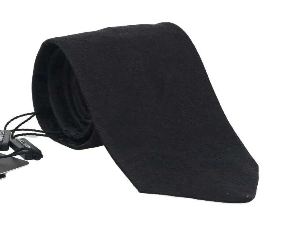 Black Floral Pattern Tie