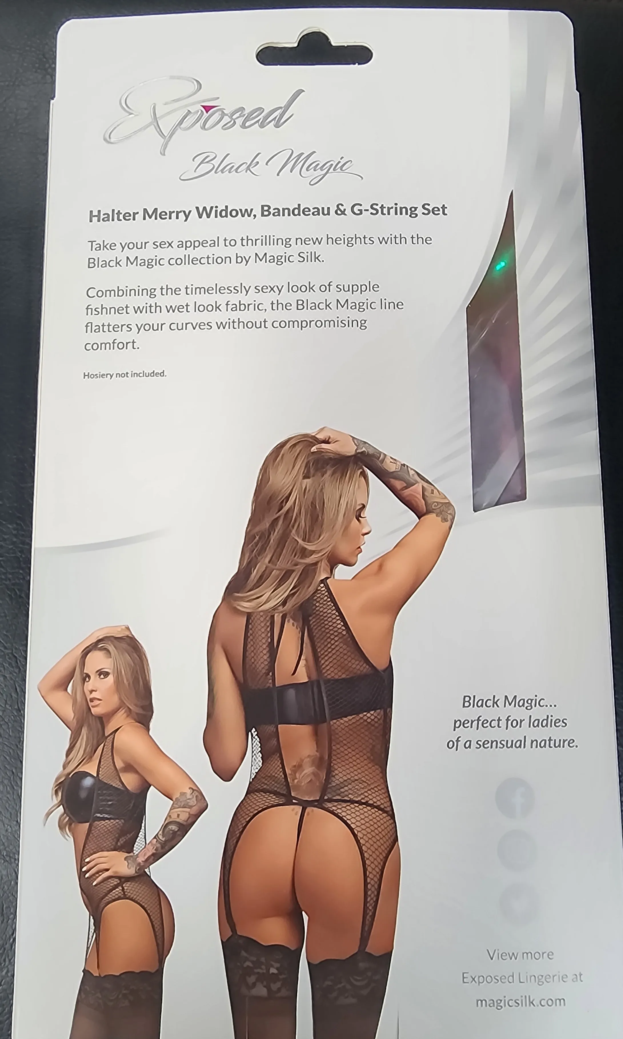 Black Magic Halter Merry Widow Bandeau & G L/XL