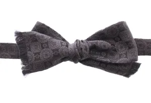 Black Silk Baroque Paisley Untied Bow Tie