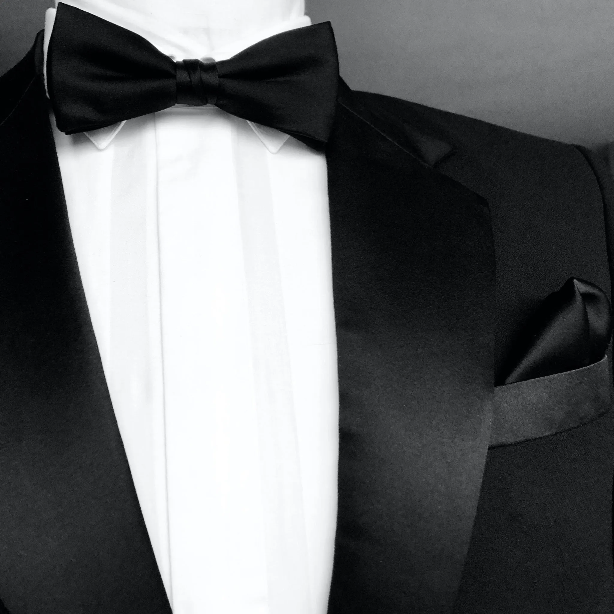 Black Silk Bow Tie