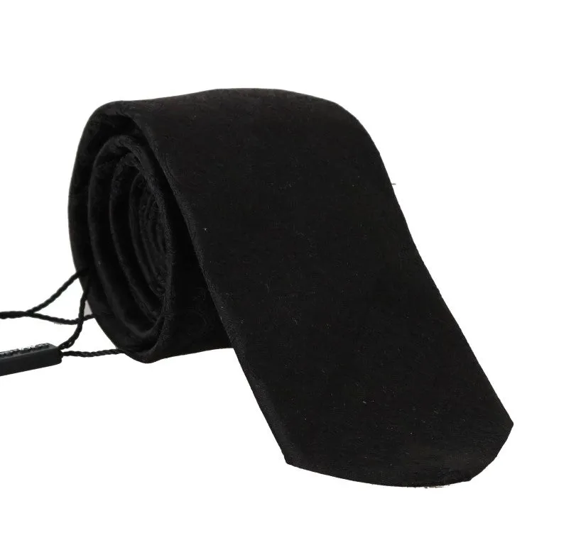 Black Silk Paisley Classic Tie