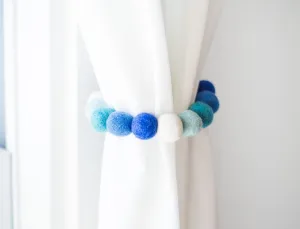 Blue Ombre Curtain Ties