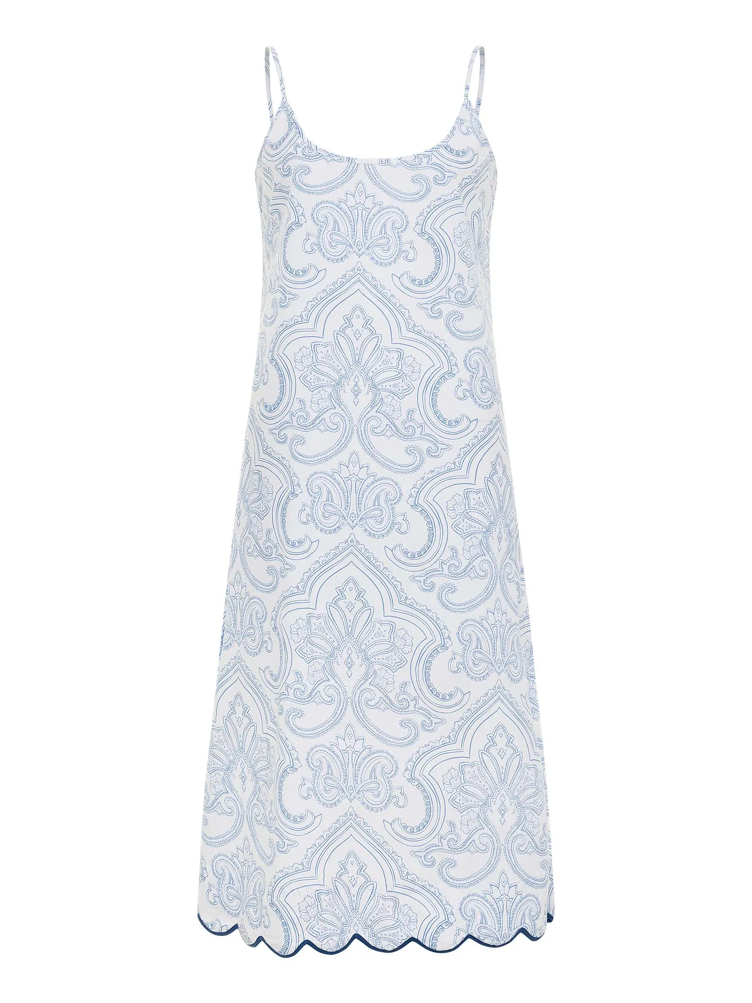 Blue Paisley Slip Nightgown