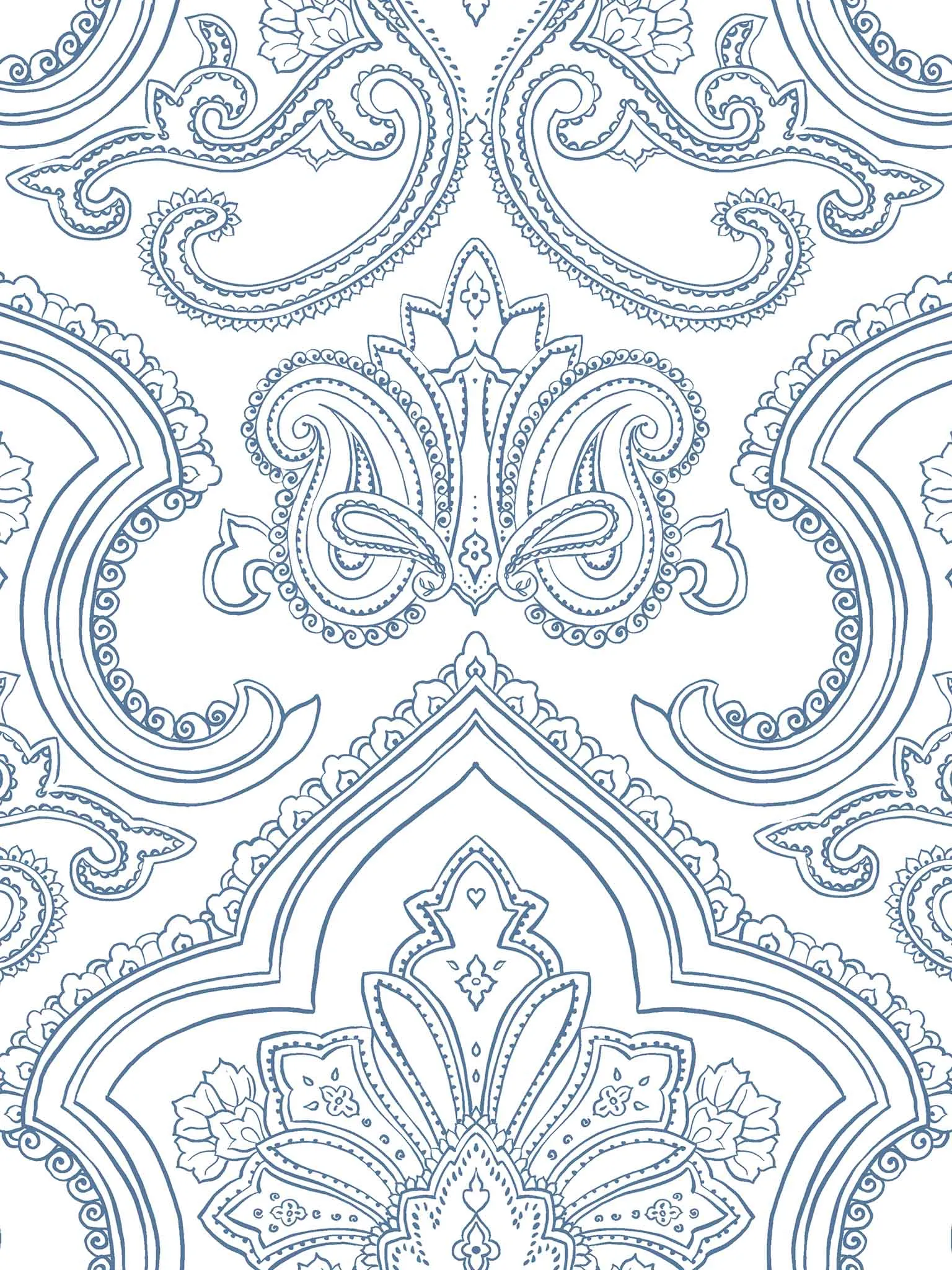 Blue Paisley Slip Nightgown