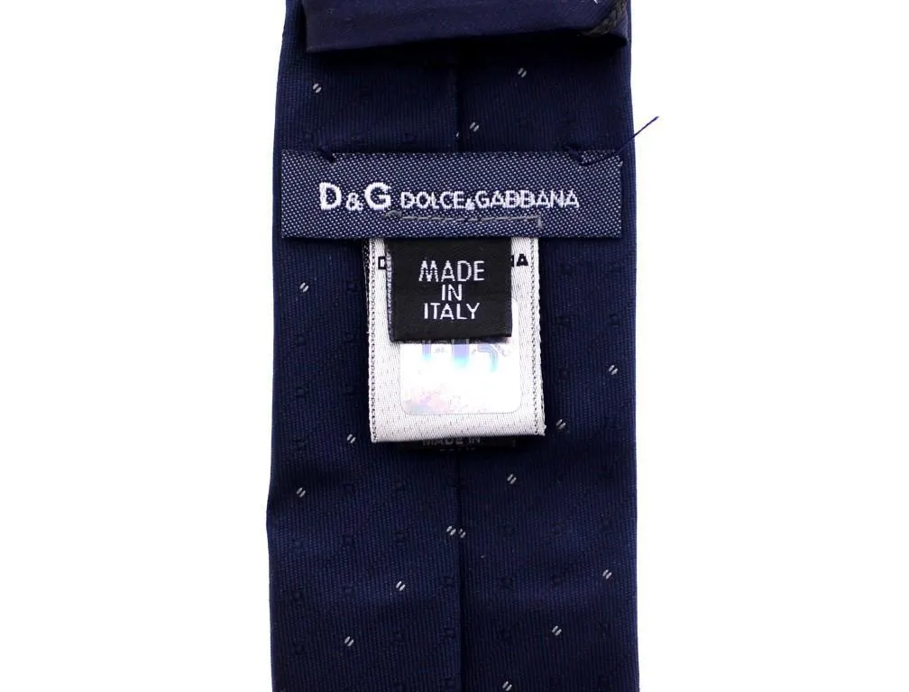 Blue Pattern Slim Neck Tie