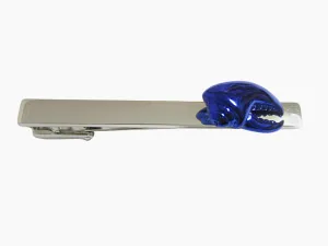 Blue Toned Lobster Claw Square Tie Clip