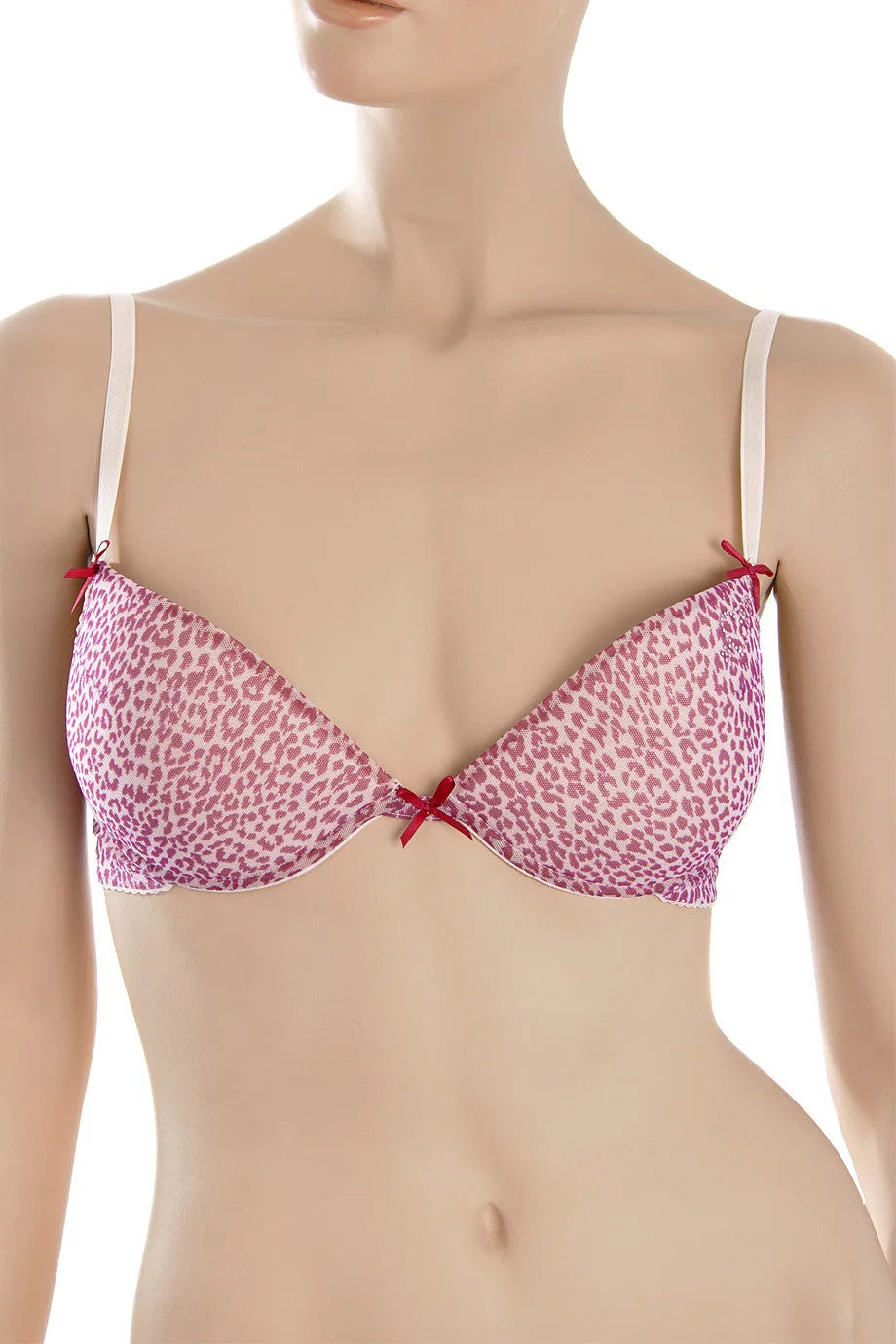 BLUMARINE LEOPARD Fuchsia Bra