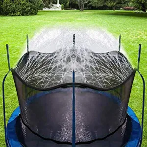 Bobor Trampoline Sprinkler for Kids, Outdoor Trampoline Backyard Water Park Sprinkler Fun Summer Outdoor Water Toys for Boys Girls. (39ft)