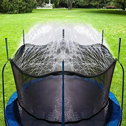Bobor Trampoline Sprinkler for Kids, Outdoor Trampoline Backyard Water Park Sprinkler Fun Summer Outdoor Water Toys for Boys Girls. (39ft)