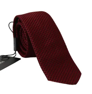 Bordeaux Silk Black Pattern Tie