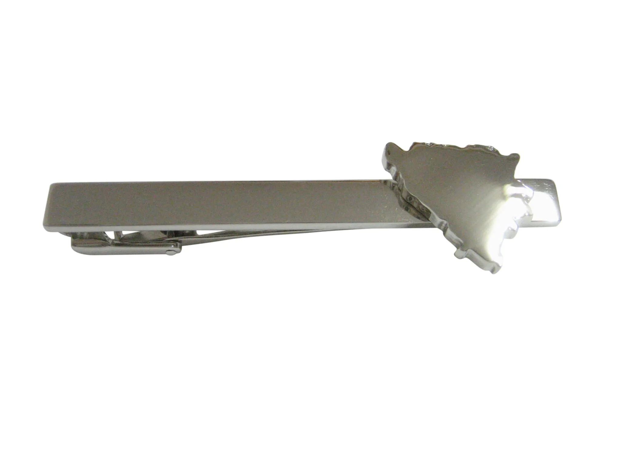 Bosnia Map Shape Pendant Square Tie Clip