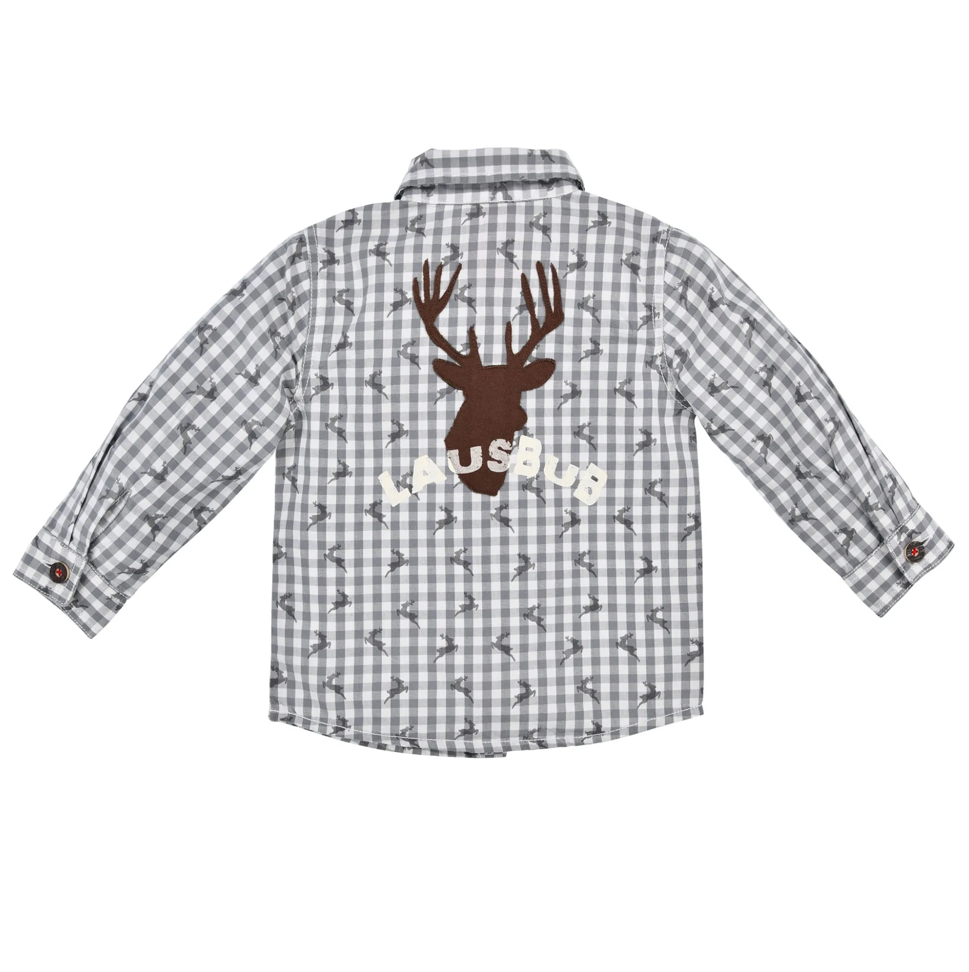 Boys Traditional Bavarian Grey Long Sleeve Shirt (74)