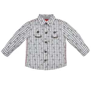 Boys Traditional Bavarian Grey Long Sleeve Shirt (74)