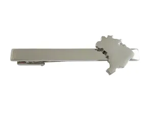 Brazil Map Shape Square Tie Clip