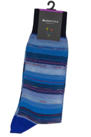 Bugatchi Multitrack Striped Socks